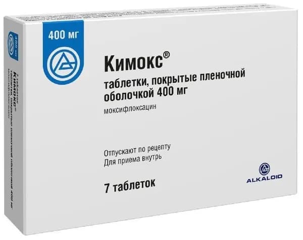Кимокс, таблетки покрыт. плен. об. 0.4 г, 7 шт.