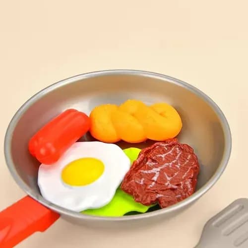 Детская кухонная утварь, симуляция гарнира, вок, набор из 7 предметов