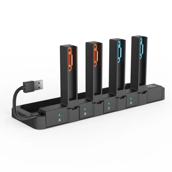 Универсальная док-станция для 4 Joy-Con, 8 слотов, функция запоминания состояния