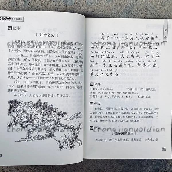 Китайские книги для детей Лунь Юй и Ши Цзин с пининью Классические книги для изучения китайского языка с пининью для детей и начинающих