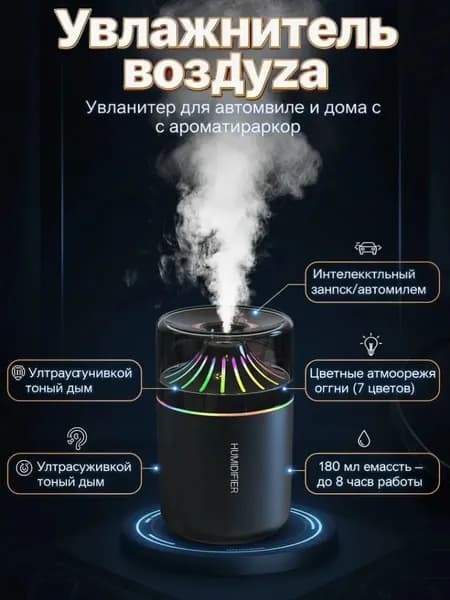 Увлажнитель воздуха 002LIANJIE50, черный матовый
