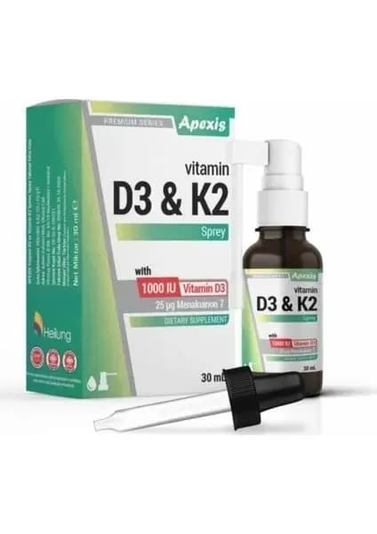 Apexis Premium Series D3&k2 1000 МЕ Витамин D3 30 мл Оральный спрей