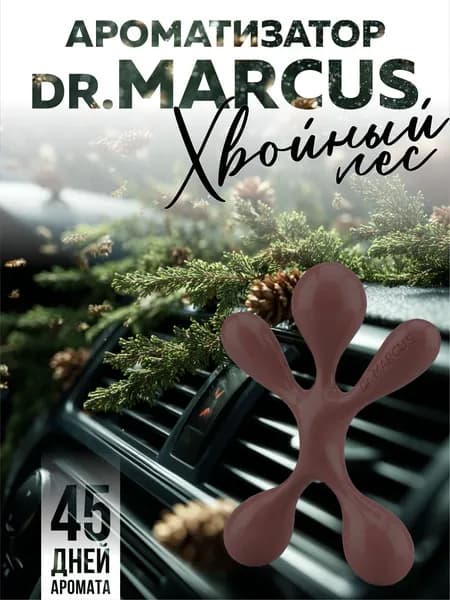 Ароматизатор для автомобиля Dr.Marcus на дефлектор и подвесной, Хвойный лес, кедр, до 45 дней, человечек