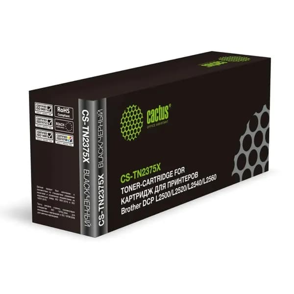 Картридж лазерный Cactus CS-TN2375X TN-2375 черный (5200стр.) для Brother DCP L2500/L2520/L2540/L2560 (CS-TN2375X)