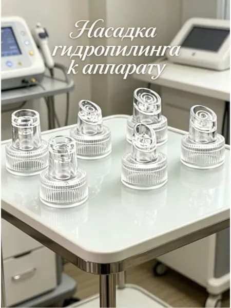 Насадки для гидропилинга, 6 шт , прозрачные, сменные головки для чистки кожи
