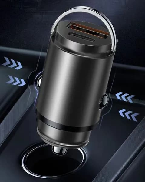 Зарядка в прикуриватель быстрая 3-USB + 1-Type-C 3.1A, Разветвитель прикуривателя