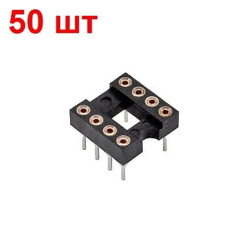 Панелька цанговая SCSM-08 50 шт. для DIP8 ширина 10,16мм