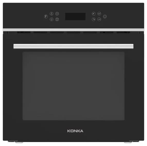 Духовой шкаф электрический KONKA K60ZK08(WE), 70 л, Full Touch, 2800 Вт, конвекция, гриль, 10 режимов, LED дисплей, черный