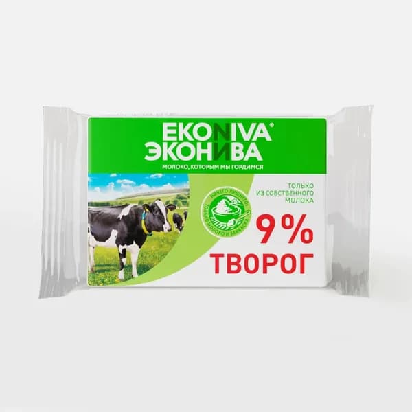 Творог 9% 180 г, ЭкоНива, мягкий