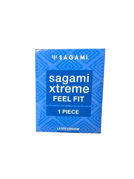 Sagami Xtreme Feel Fit 1 шт. Презервативы ультратонкие, реалистичная 3D-форма