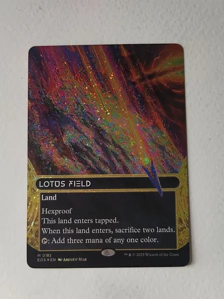 Портативные карты MTG Настройка и прокси высококачественной фольги Лотосовое поле #113
