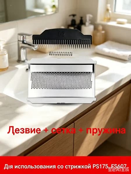 Сменная бритвенная головка лезвие сетка пружина для электробритв PS175 FS607 комплект 3 детали из нержавеющей стали