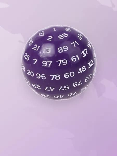 100-гранная полиэдральная кость D100, Фиолетовый