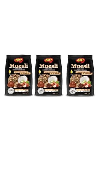 ОГО Мюсли (Muesli) запеченные с шоколадом и орехом 300г*3шт