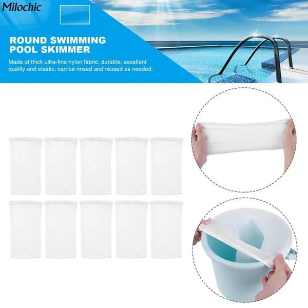 10 Pack Pool Skimmer Socks Корзина с фильтром для надземного бассейна