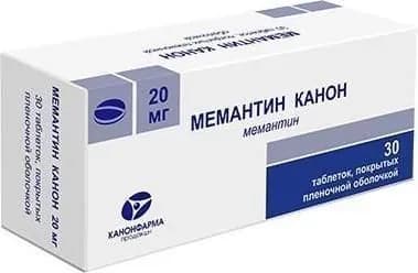 Мемантин Канон, таблетки в плёночной оболочке 20 мг, 30 шт.