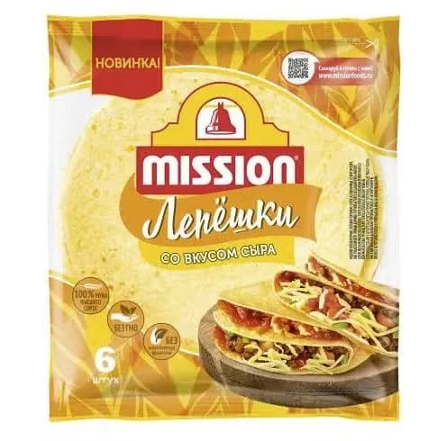 Лепешка Mission пшеничная со вкусом сыра 250 г