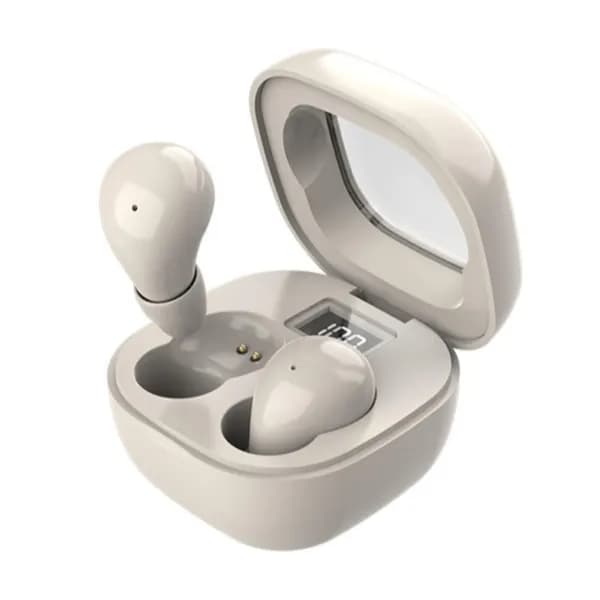 Наушники беспроводные с микрофоном, USB, бежевый