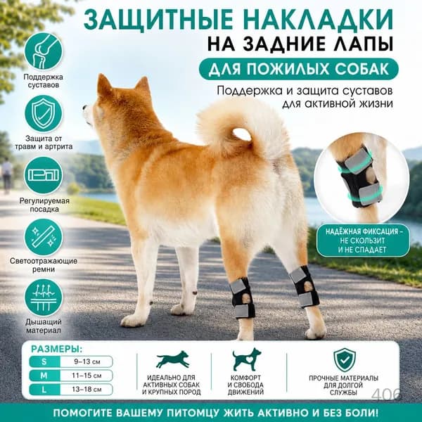 Защитные накладки на задние лапы для пожилых собак