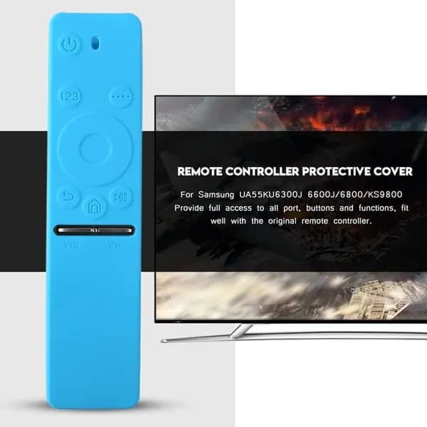 Силиконовый чехол для пульта Samsung BN59-01242A, синий