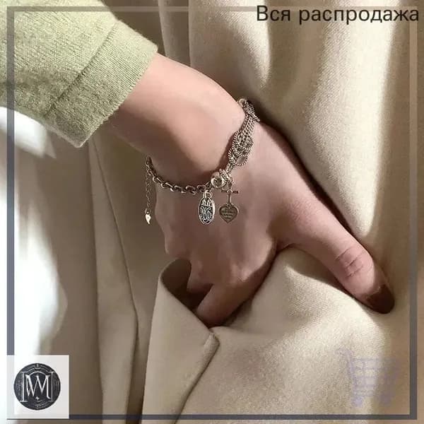 Тайское серебро для женщин Винтажный браслет