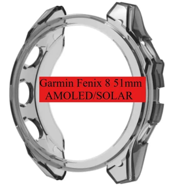 Мягкий защитный чехол из ТПУ совместимые Garmin Fenix 8 43mm 47mm 51mm AMOLED SOLAR