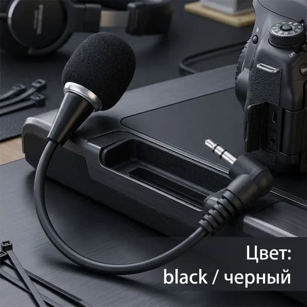 Микрофон для мобильного устройства, черный