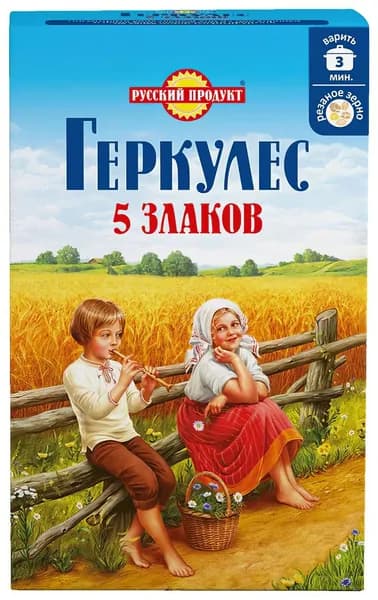 Хлопья зерновые Геркулес 5 злаков, 400 г