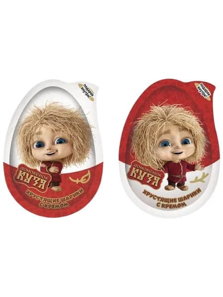 Хрустящие шарики с кремом с игрушкой, ТМ "Домовёнок Кузя", 15г х 3шт.