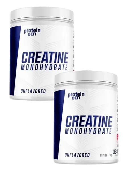 Protein Ocean Creatine Monohydrate, креатин моногидрат, микронизированный, без вкуса, 200 mesh, 240 г, набор из 2 упаковок