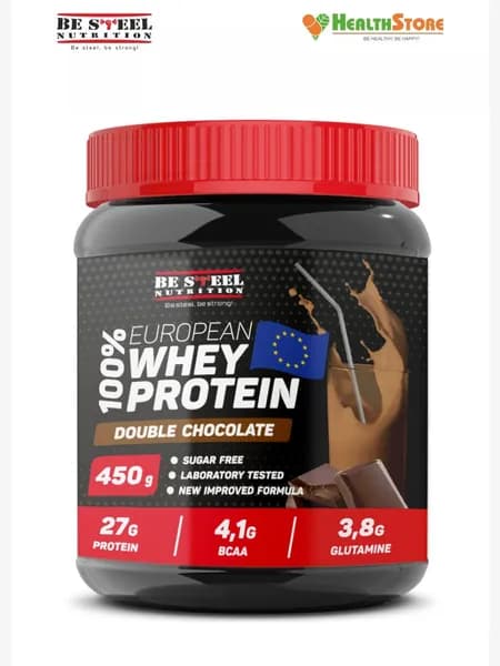 Напиток растворимый "ВЭЙ ПРО" Be Steel Nutrition 100% European Whey Protein 0,45кг (двойной шоколад)