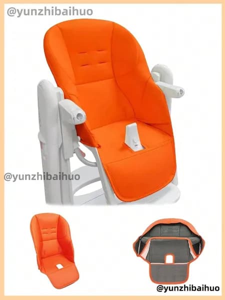 Чехол из эко-кожи на стульчик Peg-Perego Tatamia/Голубой-оранжевый