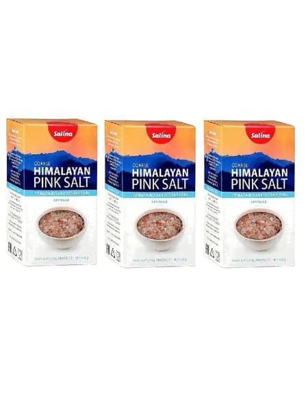 Соль розовая гималайская Salina, 3 шт по 500 гр