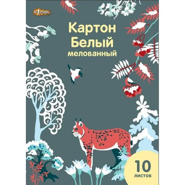 №1 School Картон A4, количество листов: 10