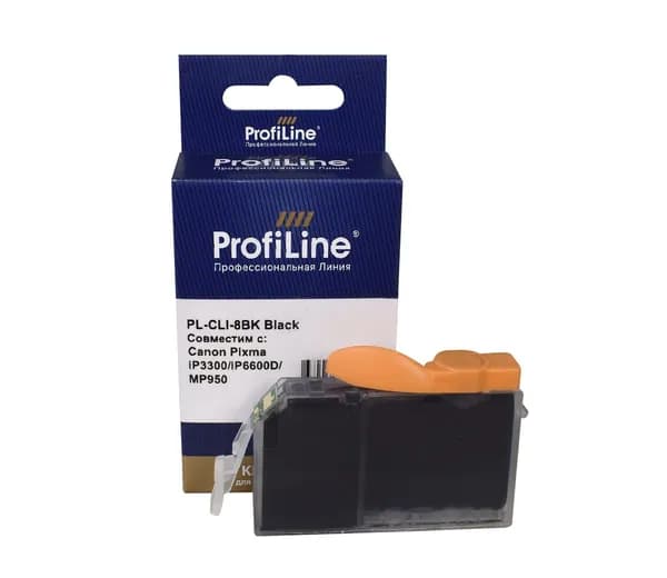 Картридж для струйного принтера CLI-8BK ProfiLine для Canon PIXMA MP500/MP530/MP600/MP610/MP800/MP810/MP830/MP970/MX850/iP4200/iP4300/iP4500/iP5200/iP5300/iP6600/iP6700/iP9000, цвет черный