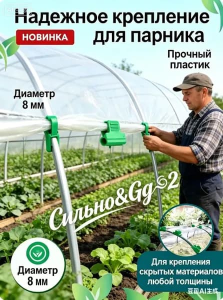 Колышек, скоба садовые30 х 20мм, Пластик