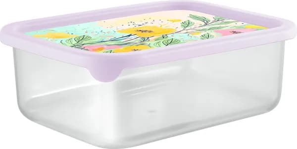 Контейнер для продуктов Sugar&Spice Bloom, прямоугольный, с гибкой крышкой, 0.18л