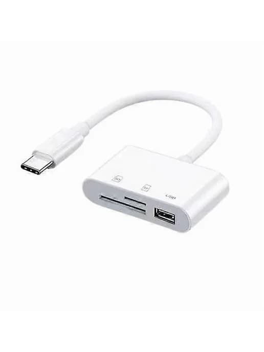 Адаптер Type-C для карт памяти OTG Цв 3 в 1 Тип-с