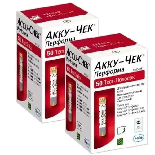 Тест-полоски ( Перформа) Accu-Chek Performa 2 коробки