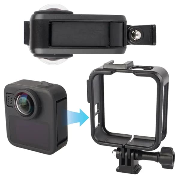 Защитный каркас для экшн-камеры GoPro MAX2 из поликарбоната с двумя холодными башмаками