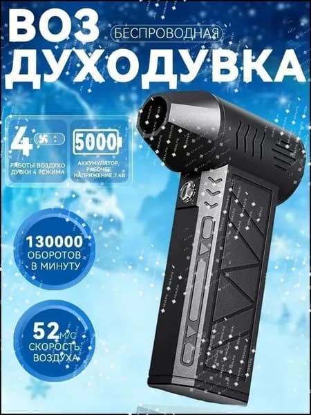 Вентилятор 1-го поколения , мини-турбореактивный вентилятор, ручной бесщеточный двигатель, скорость ветра 80000 об/мин, промышленный воздуховод 40 м/с