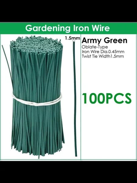 100шт зеленые садовые стяжки 1.5мм, Armygreen-100pcs