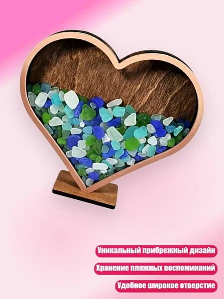 Деревянная витрина для коллекций акульих зубов и пляжных камней, декор для прибрежного дома, - 30X27см