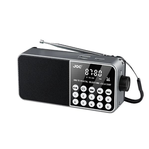 Радиоприемник цифровой JOC 6128BT с Bluetooth 5.4, USB/TF-плеером и LED-дисплеем