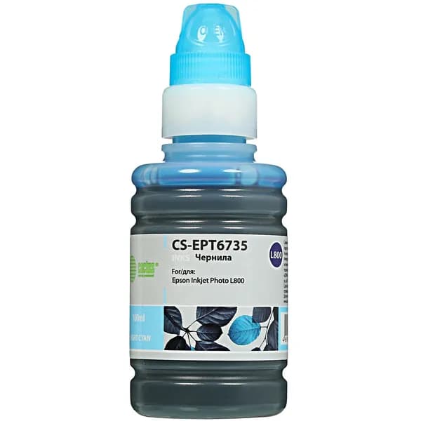 Чернила Cactus L800 CS-EPT6735 Light cyan для Epson L800/805/810/850/1800 100 мл.