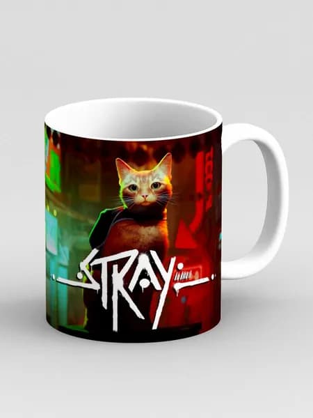 Кружка "Stray Стрей Игра про котика (крупно)"