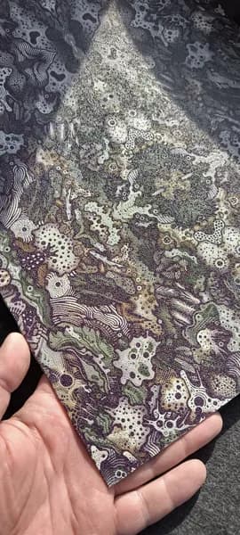 ABS (АБС) пластик чёрный с рисунком "Палеозойский камуфляж" 1,7х300х300 мм.