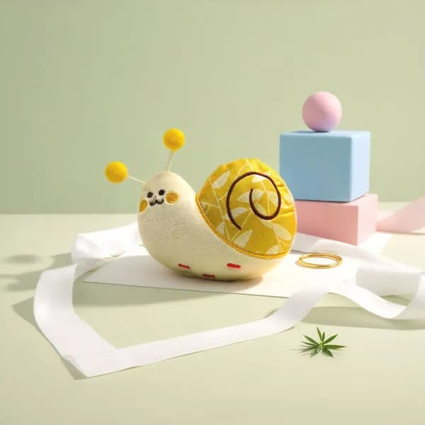 Милая плюшевая игрушка в форме улитки для чистки зубов собак