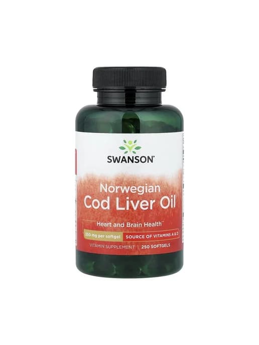 Рыбий жир в капсулах и витамин А и Д, Cod Liver Oil 250 шт