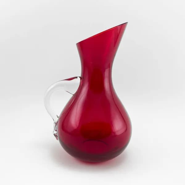 Кувшин Scarlet. Whitefriars, Англия, стекло, ручная работа, 1960 гг.